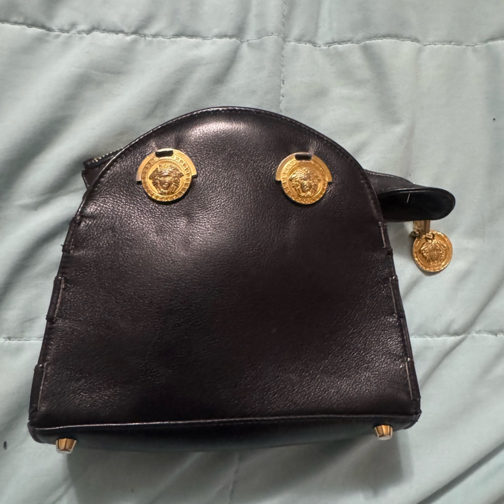 Versace Black and Gold Clutch